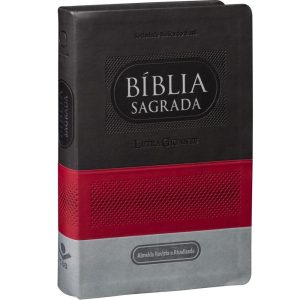 Biblia Letra Gigante Cinza/Vermelho/Preto